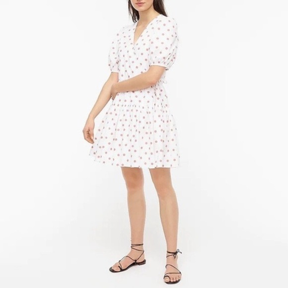 J. Crew • Puff Sleeve Cotton Poplin Wrap Dress - Picture 3 of 12